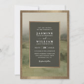 Mountain Forest Rustic Elegant Modern Wedding 招待状 (正面)