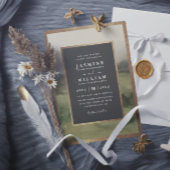 Mountain Forest Rustic Elegant Modern Wedding 招待状