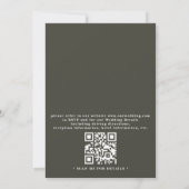 Mountain Forest Rustic Elegant QR Code Wedding 招待状 (裏面)