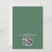 Mountain Forest Rustic Tree Budget QR Code Wedding 招待状 (裏面)