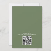 Mountain Forest Tree Rustic Budget QR Code Wedding 招待状 (裏面)
