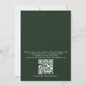 Mountain Forest Trees Pine Rustic QR Code Wedding 招待状 (裏面)