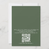 Mountain Forest Trees Rustic QR Code Wedding 招待状 (裏面)