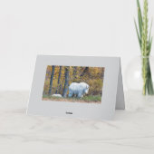 Mountain Goat birthday card looks at you. カード (裏面)