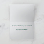 Mountain Goat birthday card looks at you. カード (内部)