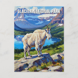 Mountain Goat in Glacier National Park Travel ポストカード