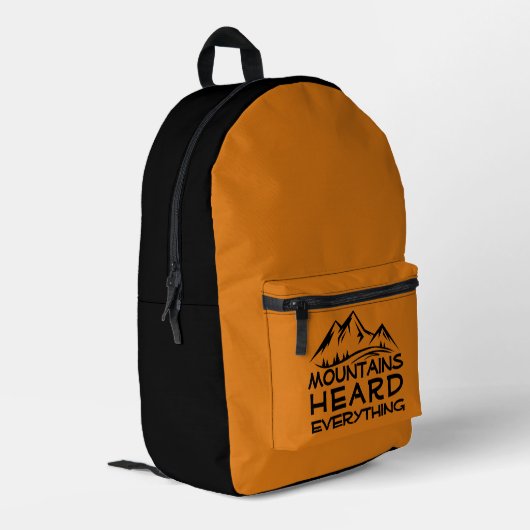 Mountain Graphic Hiking black yellow Backpack プリントバックパック (裏面左端)