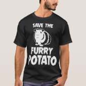 Mountain Guinea Pig Design Save The Furry Potato P Tシャツ (正面)