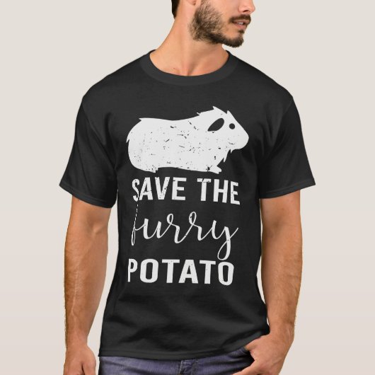 Mountain Guinea Pig Save The Furry Potato Tシャツ (正面)