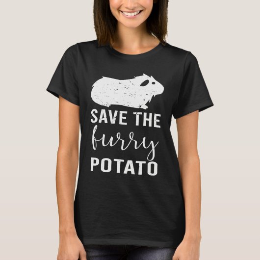 Mountain Guinea Pig Save The Furry Potato Tシャツ (正面)