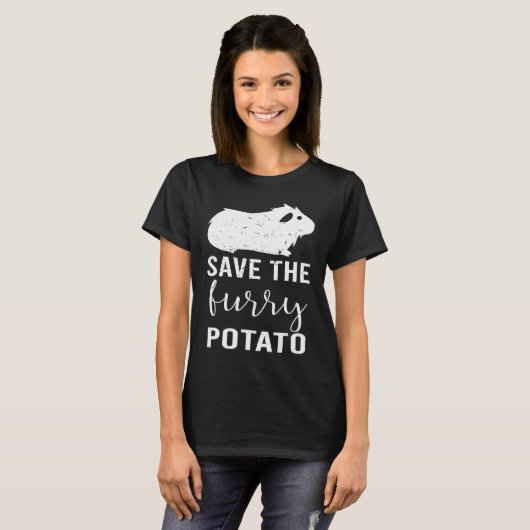 Mountain Guinea Pig Save The Furry Potato Tシャツ (正面フル)