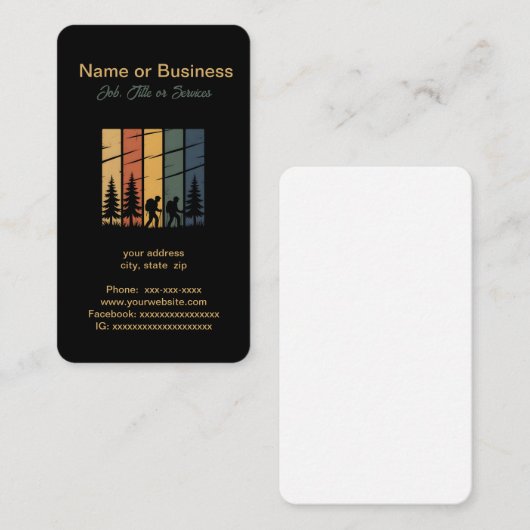 Mountain hiking 名刺 (正面/裏面)