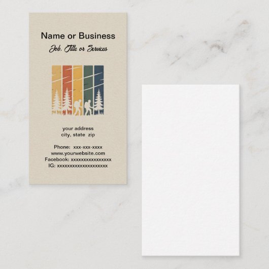 Mountain hiking 名刺 (正面/裏面)