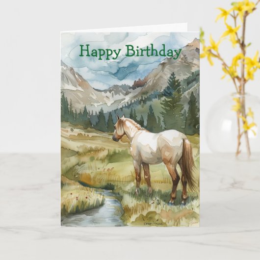 Mountain Horse カード (黄色い花)