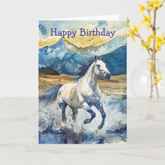 Mountain Horse カード (黄色い花)