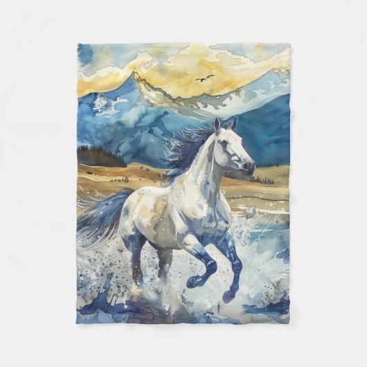 Mountain Horse フリースブランケット (正面)