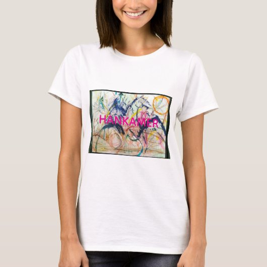 Mountain Horse Abstract Jeff Hankamer Artjunkhaus  Tシャツ (正面)