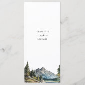 Mountain Lakeのメニュパーソナライズされたーカード名 メニュー (裏面)