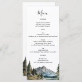 Mountain Lakeのメニュパーソナライズされたーカード名 メニュー (正面/裏面)