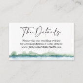Mountain Lakeの結婚Webサイト挿入カード エンクロージャーカード (正面)