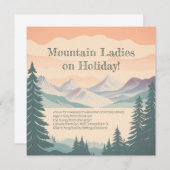 Mountain Lake汎用招待状 – カスタマイズ セーブザデート (正面/裏面)