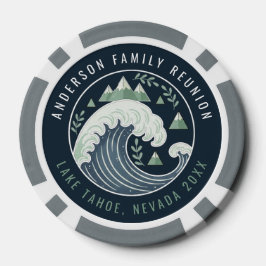 Mountain Lake Family Reunion Round Motif ID1317 ポーカーチップ