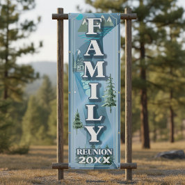 Mountain Lake Family Reunion Year Vert ID1317 横断幕