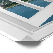 Mountain Lake Faux Window Scene ポスター (角)