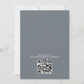 Mountain Lake Forest Rustic Budget QR Code Wedding 招待状 (裏面)