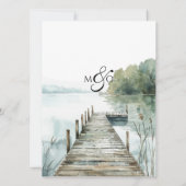 Mountain Lake Forest Watercolor Wedding 招待状 (裏面)