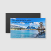 Mountain Lake Photo Faith Inspiring Quote Magnet (正面/裏面)