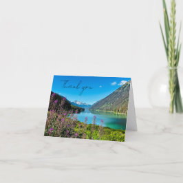 Mountain Lake Photography Folded Thank You Card  サンキューカード