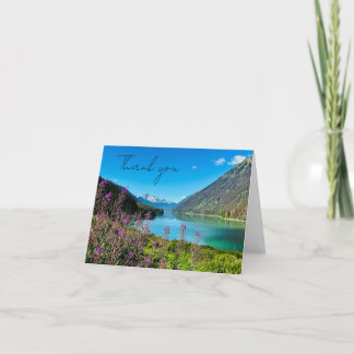 Mountain Lake Photography Folded Thank You Card  サンキューカード