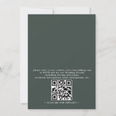 Mountain Lake Watercolor Forest QR Code Wedding 招待状 (裏面)