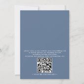 Mountain Lake Watercolor Pine Tree QR Code Wedding 招待状 (裏面)