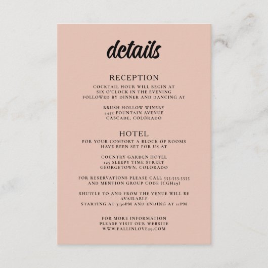 Mountain Lake Wedding エンクロージャーカード (正面)