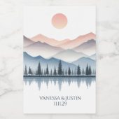 Mountain Lake Wedding ワインラベル (シングルラベル)