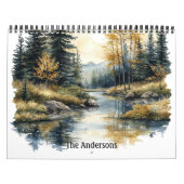 Mountain Lakes and Streams Watercolors カレンダー (カバー)