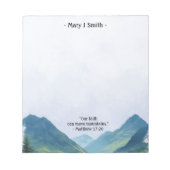 Mountain Landscape Bible Verse  ノートパッド (正面)