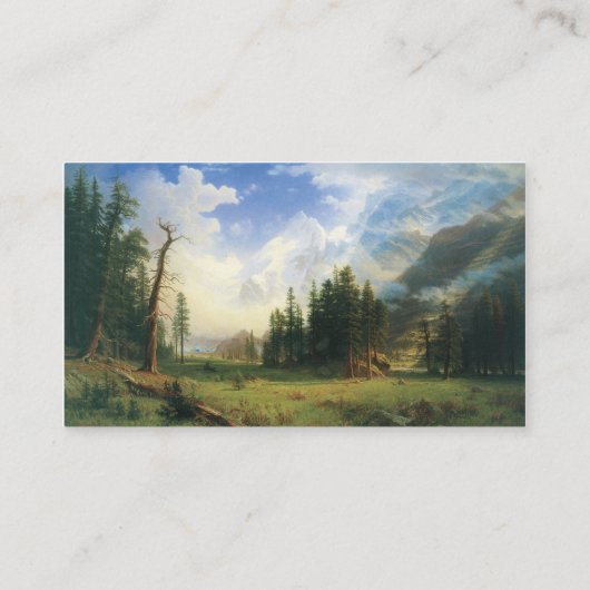 Mountain Landscape, Bierstadt, Hudson River School 名刺 (裏面)