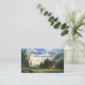 Mountain Landscape, Bierstadt, Hudson River School 名刺 (スタンド正面)