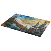 Mountain Landscape Glass Cutting Board カッティングボード (角)