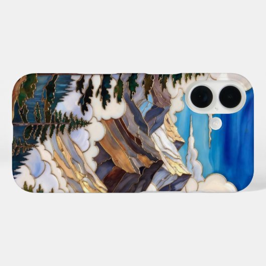 Mountain Landscape iPhone Case Nature ScenicDesign Case-Mate iPhoneケース (裏面 (横))