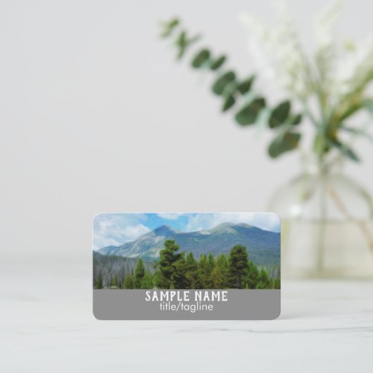 mountain landscape nature art custom 名刺 (スタンド正面)