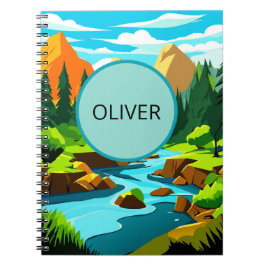 Mountain Landscape Notebook, Oliver Adventure Note ノートブック