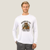 Mountain Life, Fewer People More Trees コーヒーベア トライブレンドＴシャツ (正面全体)