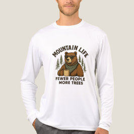 Mountain Life, Fewer People More Trees Coffee Bear トライブレンドTシャツ