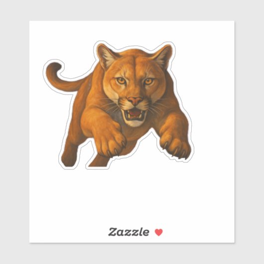 Mountain Lion Cut-out sticker シール (シート)