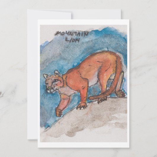 Mountain Lion Greeting Card シーズンカード (正面)