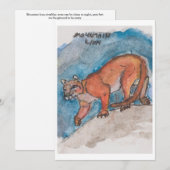 Mountain Lion Greeting Card シーズンカード (正面/裏面)